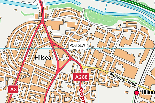 PO3 5LW map - OS VectorMap District (Ordnance Survey)