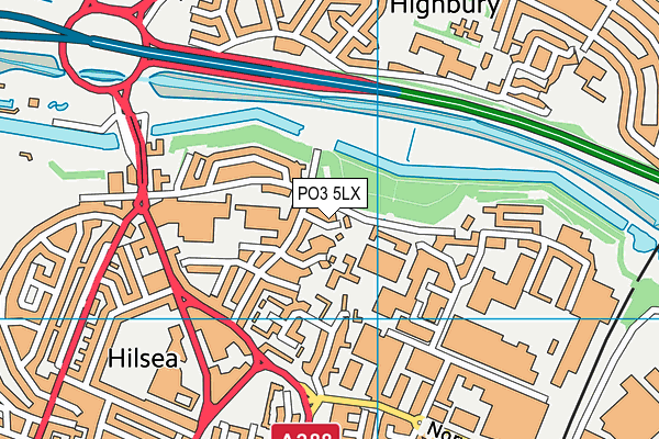 PO3 5LX map - OS VectorMap District (Ordnance Survey)