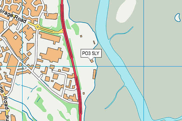 PO3 5LY map - OS VectorMap District (Ordnance Survey)