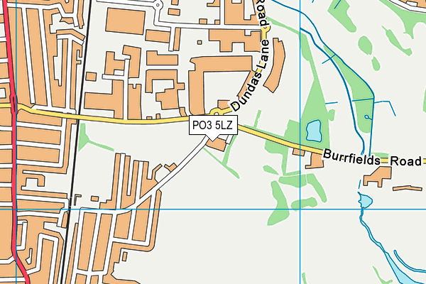 PO3 5LZ map - OS VectorMap District (Ordnance Survey)
