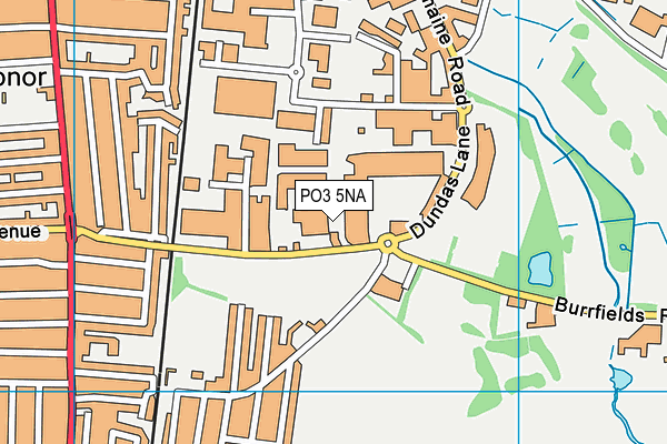 PO3 5NA map - OS VectorMap District (Ordnance Survey)