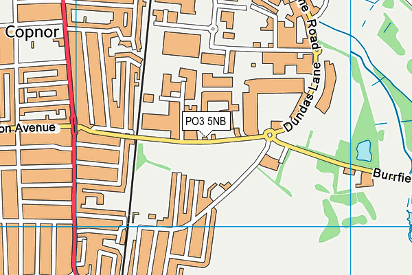 PO3 5NB map - OS VectorMap District (Ordnance Survey)