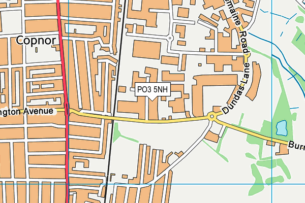 PO3 5NH map - OS VectorMap District (Ordnance Survey)
