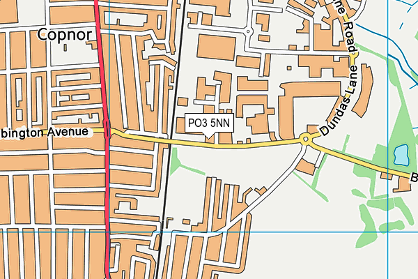 PO3 5NN map - OS VectorMap District (Ordnance Survey)
