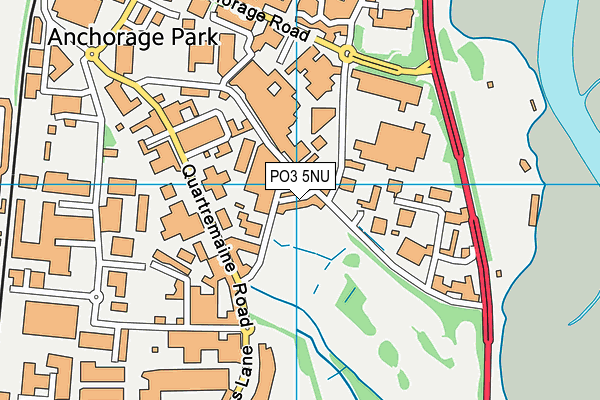 PO3 5NU map - OS VectorMap District (Ordnance Survey)
