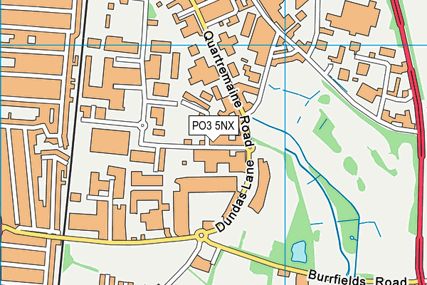 PO3 5NX map - OS VectorMap District (Ordnance Survey)