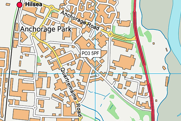 PO3 5PF map - OS VectorMap District (Ordnance Survey)