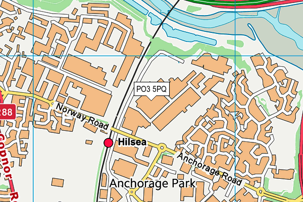 PO3 5PQ map - OS VectorMap District (Ordnance Survey)