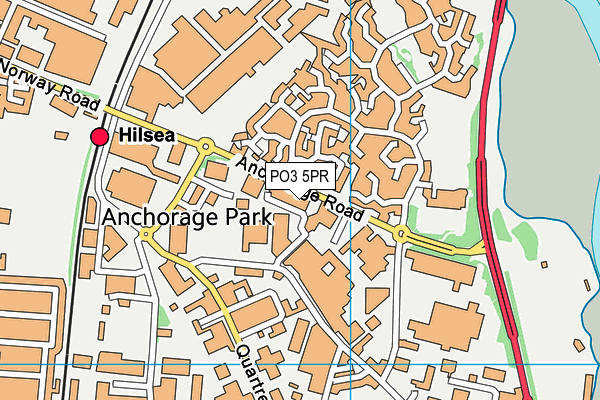 PO3 5PR map - OS VectorMap District (Ordnance Survey)