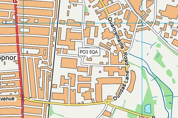 PO3 5QA map - OS VectorMap District (Ordnance Survey)