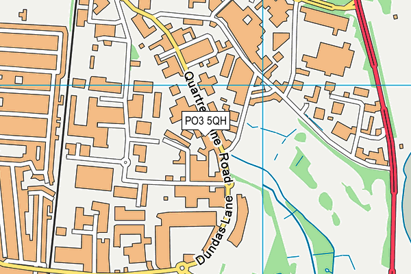 PO3 5QH map - OS VectorMap District (Ordnance Survey)