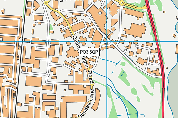 PO3 5QP map - OS VectorMap District (Ordnance Survey)