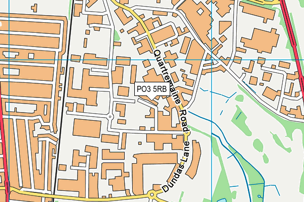 PO3 5RB map - OS VectorMap District (Ordnance Survey)