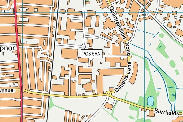 PO3 5RN map - OS VectorMap District (Ordnance Survey)