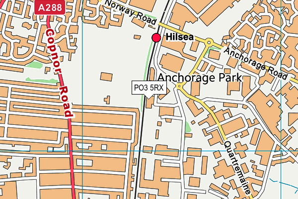 PO3 5RX map - OS VectorMap District (Ordnance Survey)