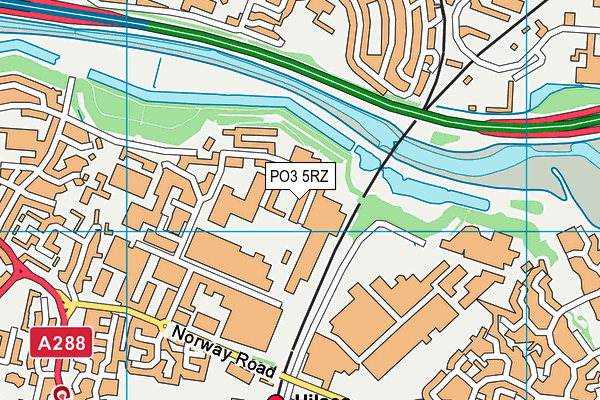 PO3 5RZ map - OS VectorMap District (Ordnance Survey)