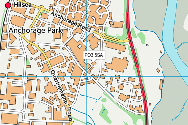 PO3 5SA map - OS VectorMap District (Ordnance Survey)
