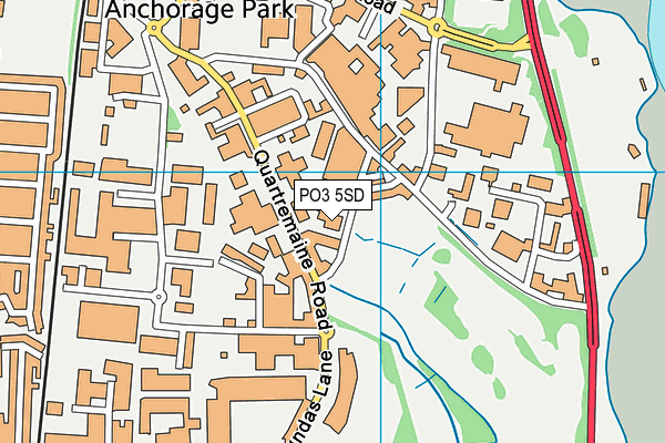 PO3 5SD map - OS VectorMap District (Ordnance Survey)