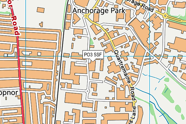 PO3 5SF map - OS VectorMap District (Ordnance Survey)