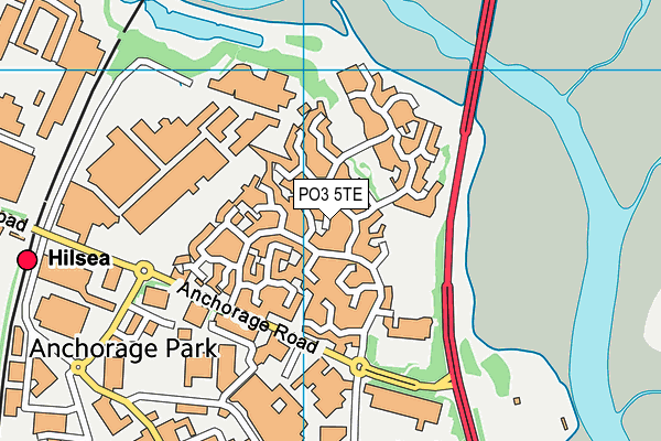 PO3 5TE map - OS VectorMap District (Ordnance Survey)