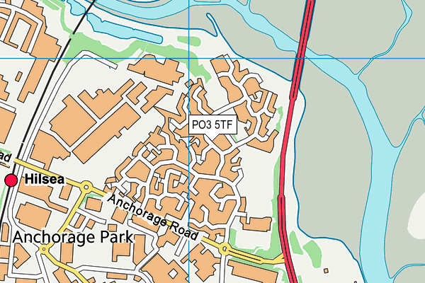PO3 5TF map - OS VectorMap District (Ordnance Survey)