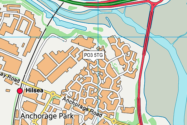 PO3 5TG map - OS VectorMap District (Ordnance Survey)