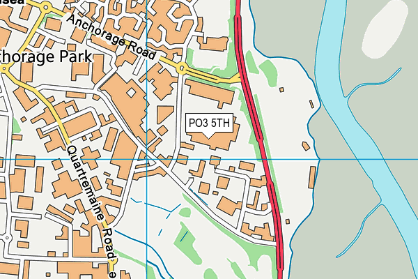 PO3 5TH map - OS VectorMap District (Ordnance Survey)