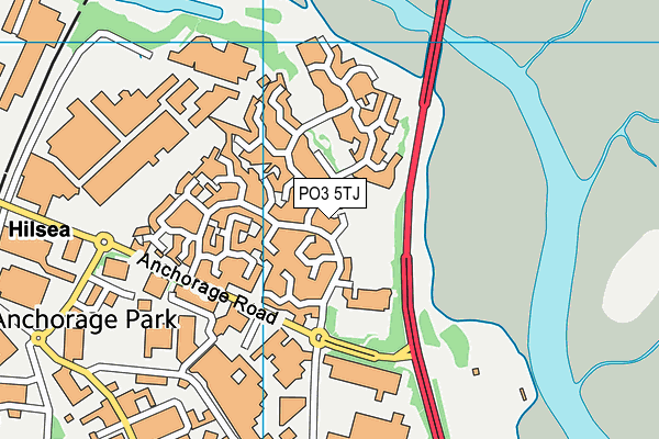 PO3 5TJ map - OS VectorMap District (Ordnance Survey)
