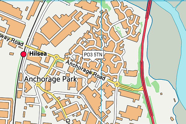 PO3 5TN map - OS VectorMap District (Ordnance Survey)