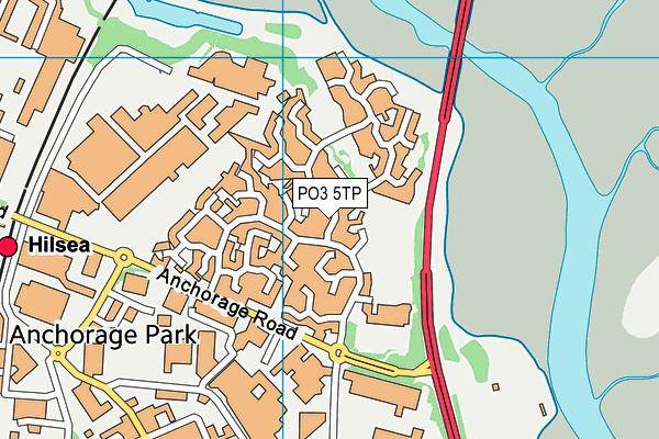 PO3 5TP map - OS VectorMap District (Ordnance Survey)