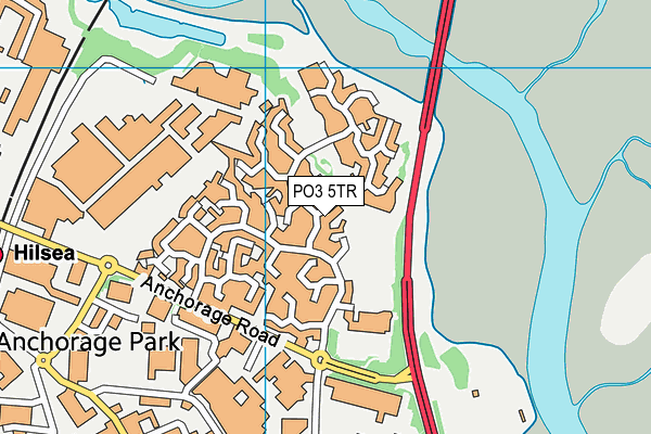 PO3 5TR map - OS VectorMap District (Ordnance Survey)