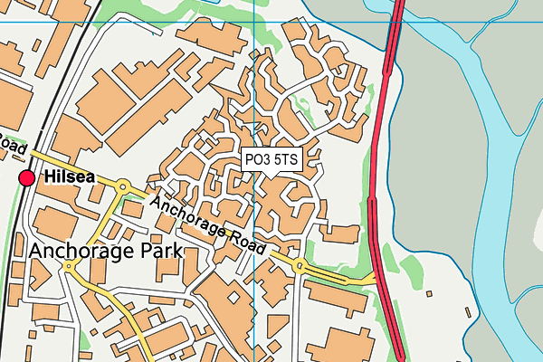PO3 5TS map - OS VectorMap District (Ordnance Survey)