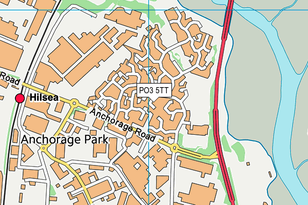 PO3 5TT map - OS VectorMap District (Ordnance Survey)