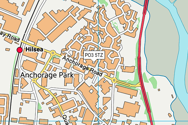 PO3 5TZ map - OS VectorMap District (Ordnance Survey)