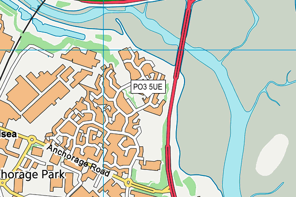 PO3 5UE map - OS VectorMap District (Ordnance Survey)
