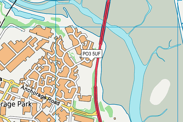 PO3 5UF map - OS VectorMap District (Ordnance Survey)