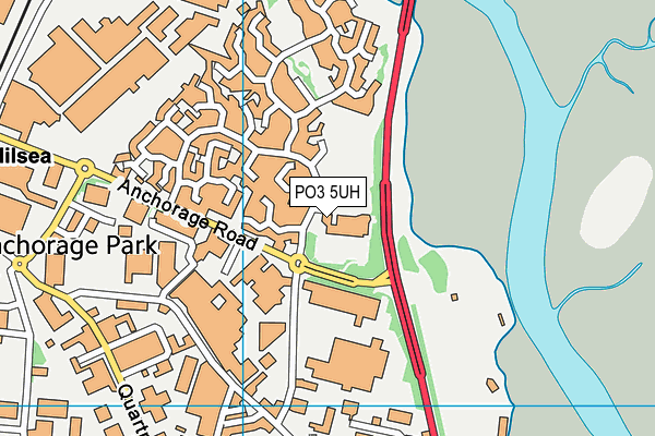 PO3 5UH map - OS VectorMap District (Ordnance Survey)