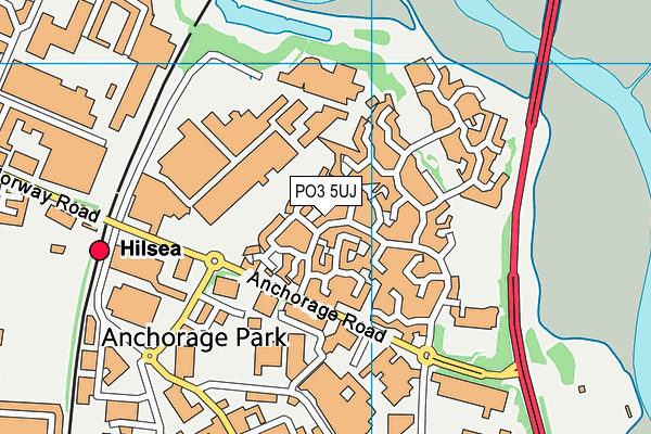 PO3 5UJ map - OS VectorMap District (Ordnance Survey)