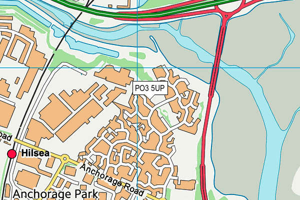 PO3 5UP map - OS VectorMap District (Ordnance Survey)