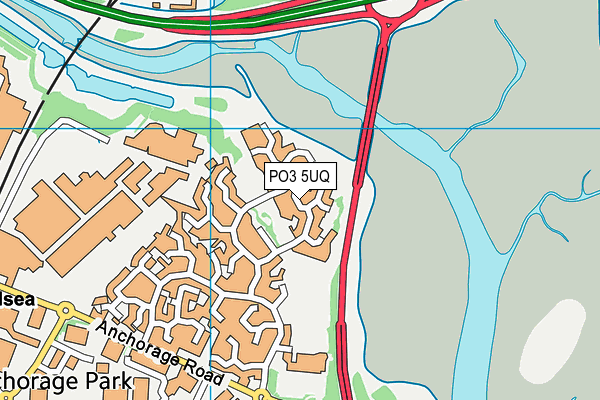 PO3 5UQ map - OS VectorMap District (Ordnance Survey)