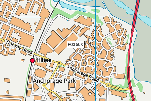 PO3 5UX map - OS VectorMap District (Ordnance Survey)