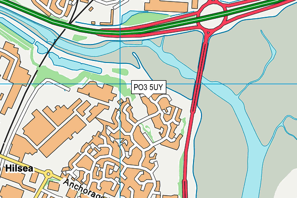 PO3 5UY map - OS VectorMap District (Ordnance Survey)