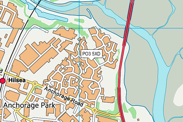 PO3 5XD map - OS VectorMap District (Ordnance Survey)