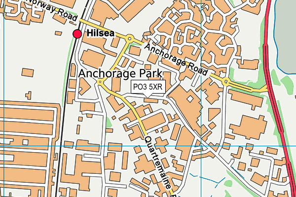 PO3 5XR map - OS VectorMap District (Ordnance Survey)