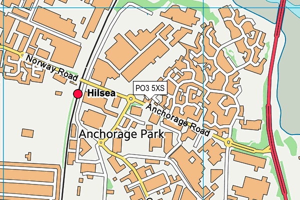 PO3 5XS map - OS VectorMap District (Ordnance Survey)
