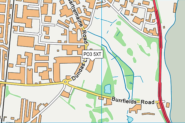 Admiral Lord Nelson School map (PO3 5XT) - OS VectorMap District (Ordnance Survey)