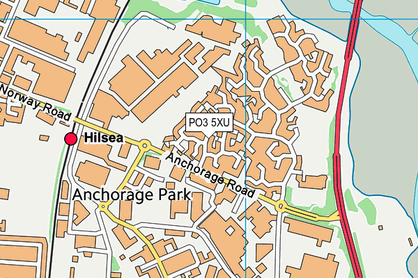 PO3 5XU map - OS VectorMap District (Ordnance Survey)
