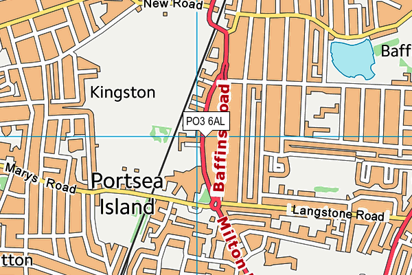 PO3 6AL map - OS VectorMap District (Ordnance Survey)