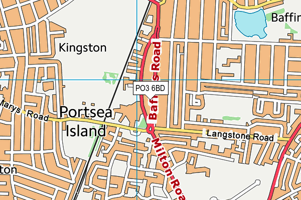 PO3 6BD map - OS VectorMap District (Ordnance Survey)