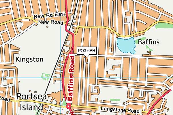 PO3 6BH map - OS VectorMap District (Ordnance Survey)